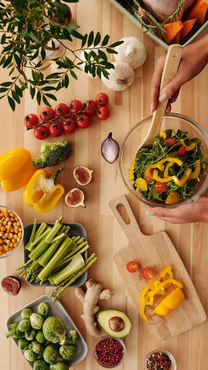 Welcoming consultation space with fresh botanical ingredients